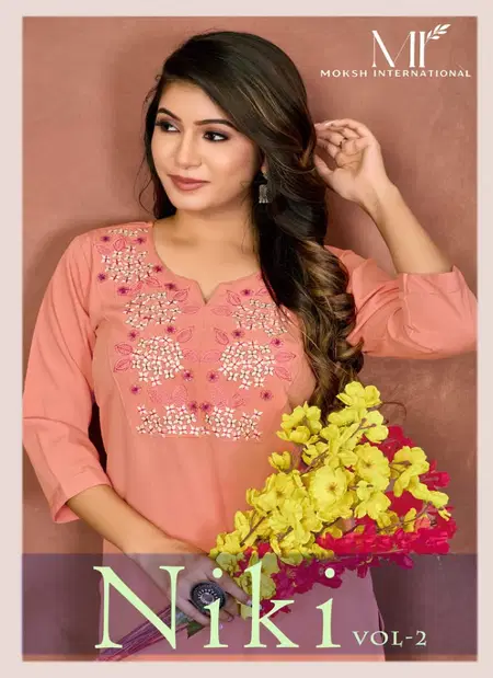 Niki Vol 2 By Moksh Cotton With Embroidery Work Top Exporters In India